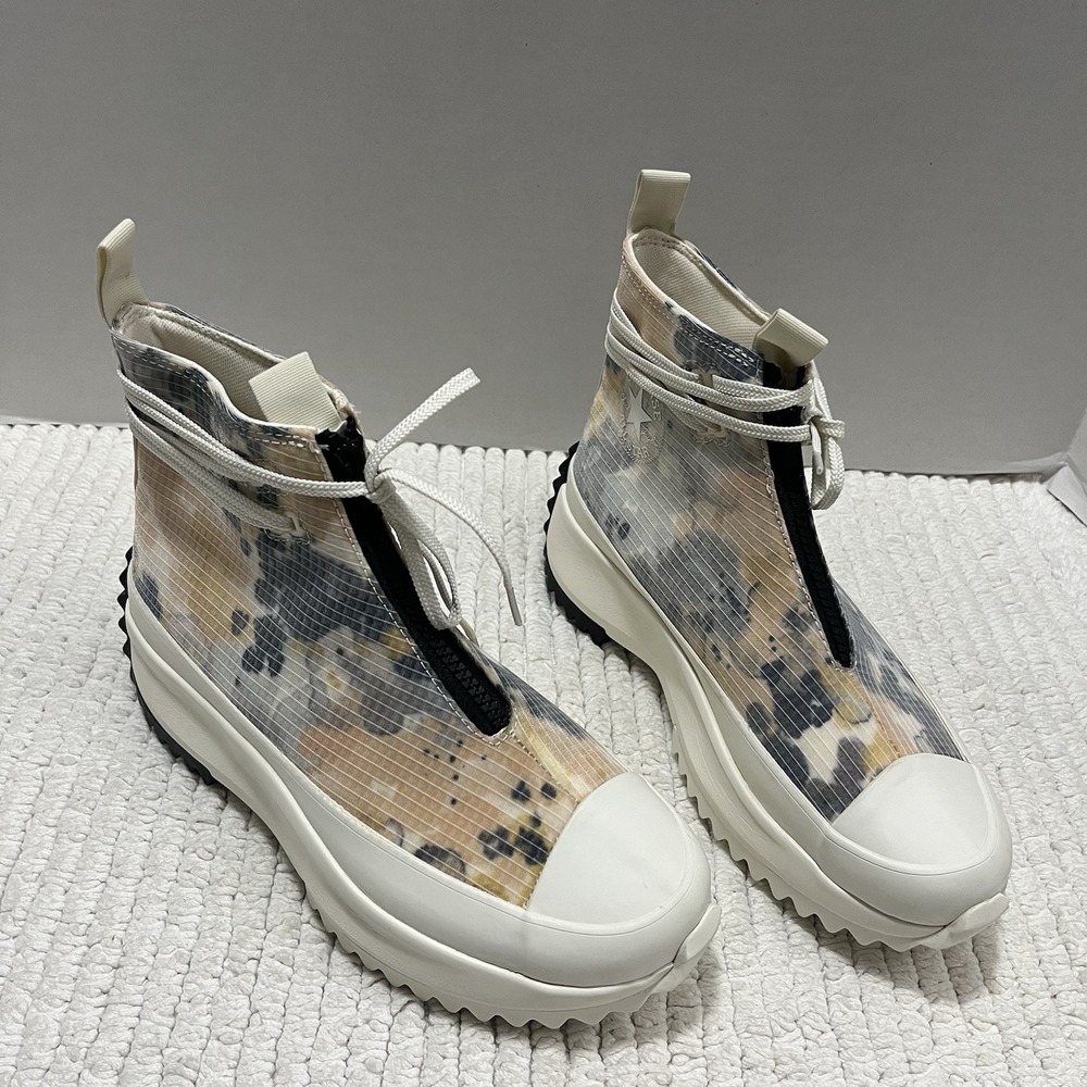 Converse Run Star‎ Hike High Washed Florals Platform Size 7.5 womens